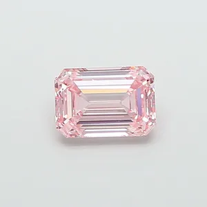 1.5ct EMERALD Fancy Intense Pink VVS2 Coloured Lab diamond