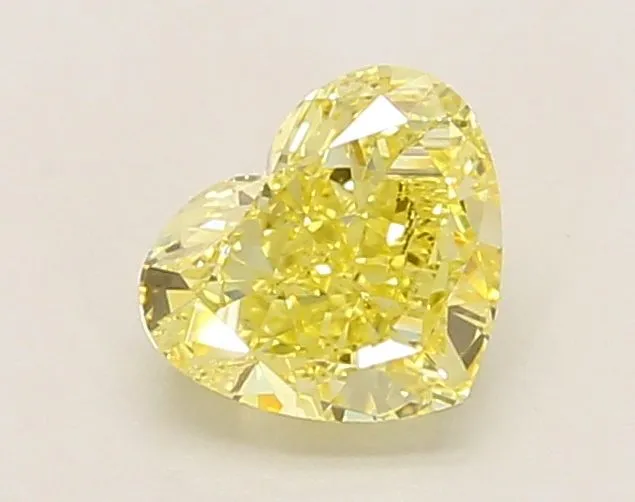 1.01ct HEART Fancy Intense Yellow VVS2 Coloured Lab diamond