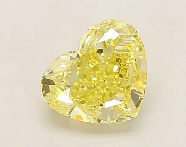 1.01ct HEART Fancy Intense Yellow VVS2 Coloured Lab diamond
