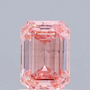 1.19ct EMERALD Fancy Vivid Pink VS2 Coloured Lab diamond