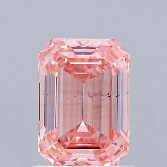 1.19ct EMERALD Fancy Vivid Pink VS2 Coloured Lab diamond