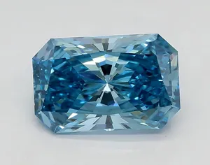 1.25ct RADIANT Fancy Vivid Blue VS1 Coloured Lab diamond
