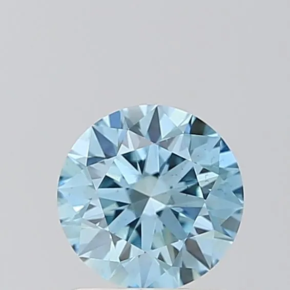 1.02ct ROUND Fancy Vivid Blue VS2 Coloured Lab diamond