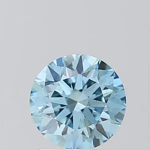 1.02ct ROUND Fancy Vivid Blue VS2 Coloured Lab diamond