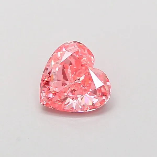 0.81ct HEART Fancy Vivid Pink VS2 Coloured Lab diamond