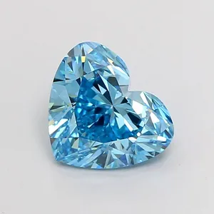 1.83ct HEART Fancy Vivid Blue VS1 Coloured Lab diamond