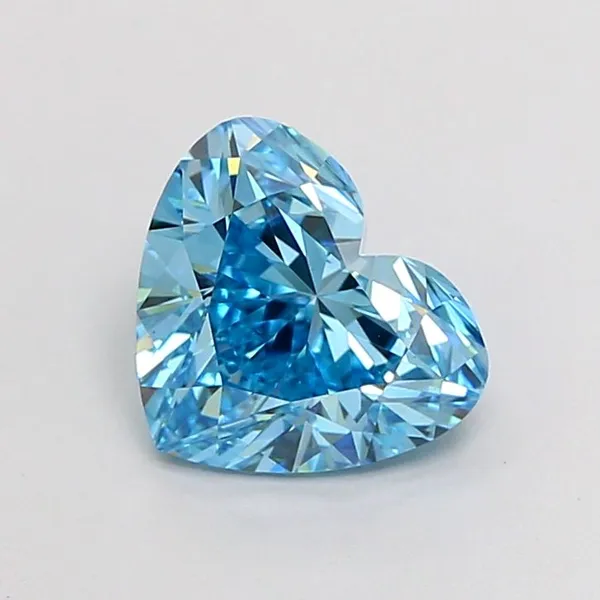 1.83ct HEART Fancy Vivid Blue VS1 Coloured Lab diamond