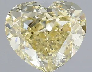 1.5ct HEART Fancy Intense Yellow VVS2 Coloured Lab diamond