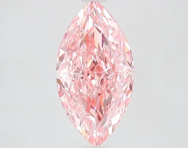 2.58ct MARQUISE Fancy Vivid Pink VVS2 Coloured Lab diamond