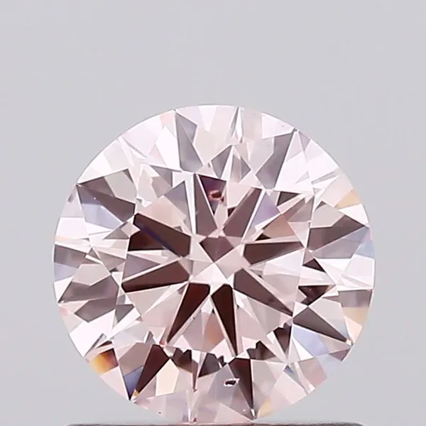 0.72ct ROUND Fancy Pink SI1 Coloured Lab diamond