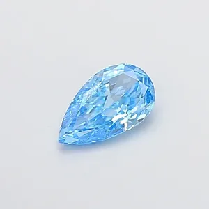 0.76ct PEAR Fancy Vivid Blue VVS2 Coloured Lab diamond