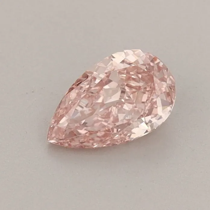 0.48ct PEAR Fancy Vivid Pink VS1 Coloured Lab diamond