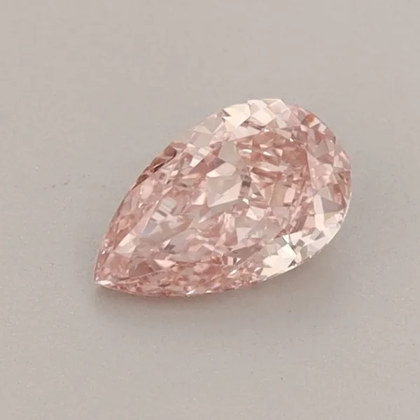 0.48ct PEAR Fancy Vivid Pink VS1 Coloured Lab diamond