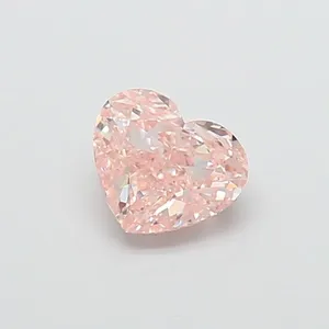1.28ct HEART Fancy Intense Brownish Pink VS1 Coloured Lab diamond