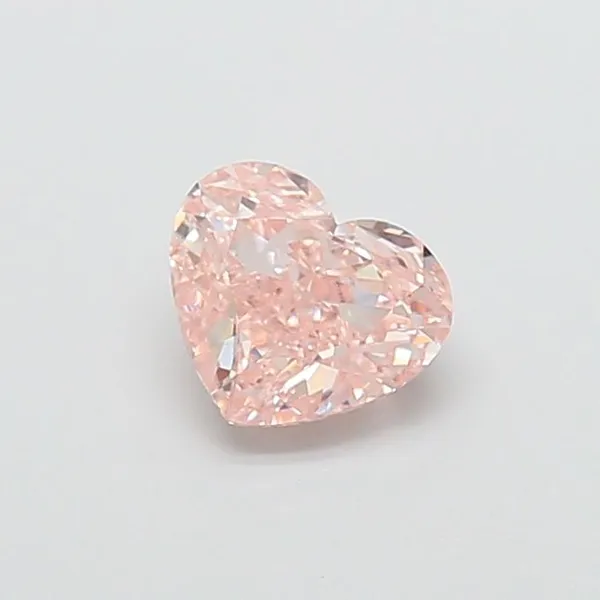 1.28ct HEART Fancy Intense Brownish Pink VS1 Coloured Lab diamond