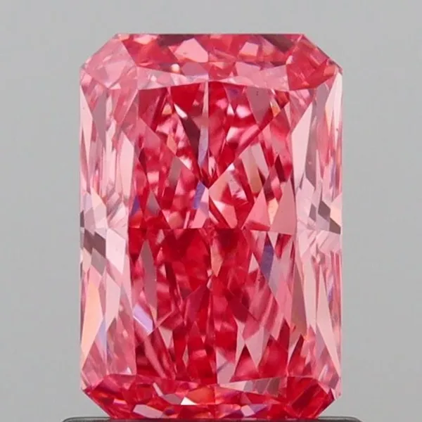 1.08ct RADIANT Fancy Intense Pink VS1 Coloured Lab diamond