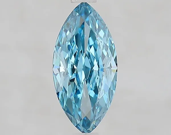 1.53ct MARQUISE Fancy Vivid Blue VVS2 Coloured Lab diamond