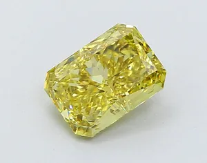 1.36ct RADIANT Fancy Vivid Yellow VS1 Coloured Lab diamond