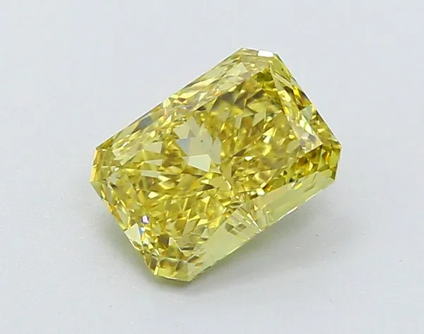 1.36ct RADIANT Fancy Vivid Yellow VS1 Coloured Lab diamond