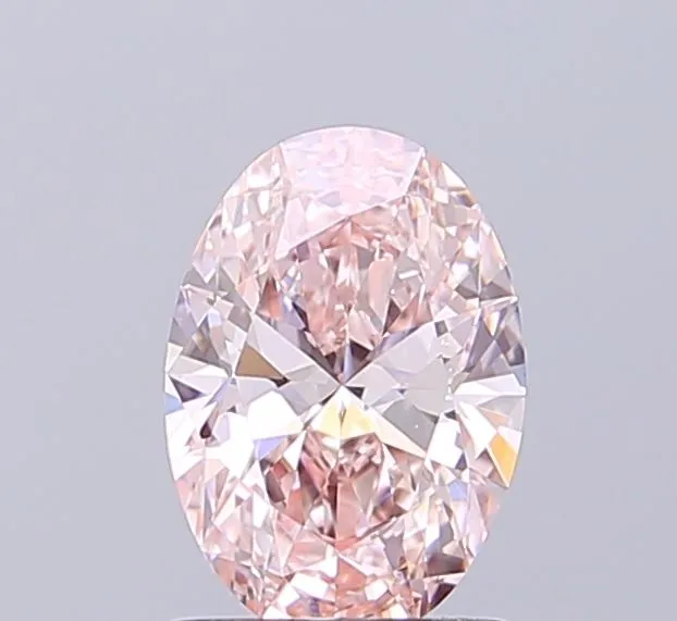 1.00ct OVAL Fancy Intense Pink VS1 Coloured Lab diamond