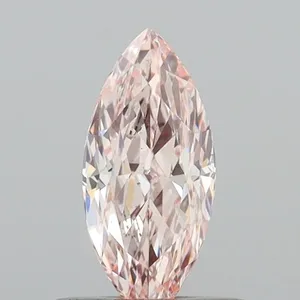 0.59ct MARQUISE Fancy Brownish Pink VS2 Coloured Lab diamond