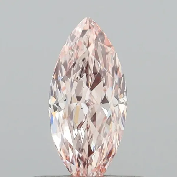 0.59ct MARQUISE Fancy Brownish Pink VS2 Coloured Lab diamond
