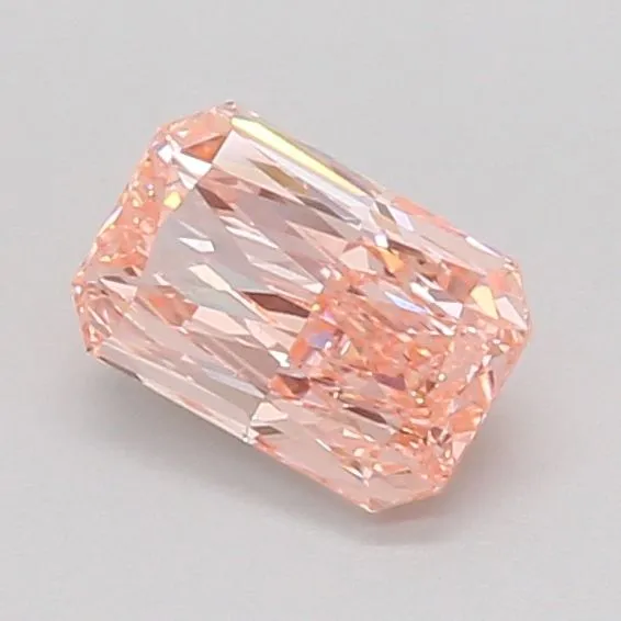 0.89ct RADIANT Fancy Vivid Pink VS1 Coloured Lab diamond