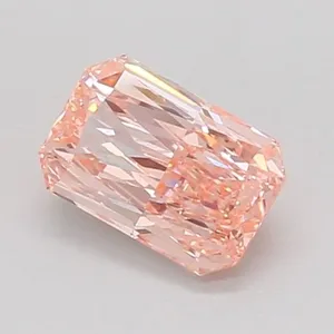 0.89ct RADIANT Fancy Vivid Pink VS1 Coloured Lab diamond