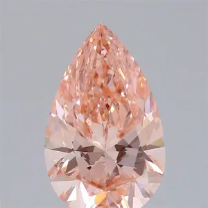 0.61ct PEAR Fancy Vivid Pink VS1 Coloured Lab diamond