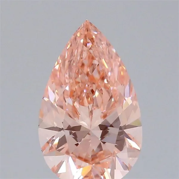 0.61ct PEAR Fancy Vivid Pink VS1 Coloured Lab diamond