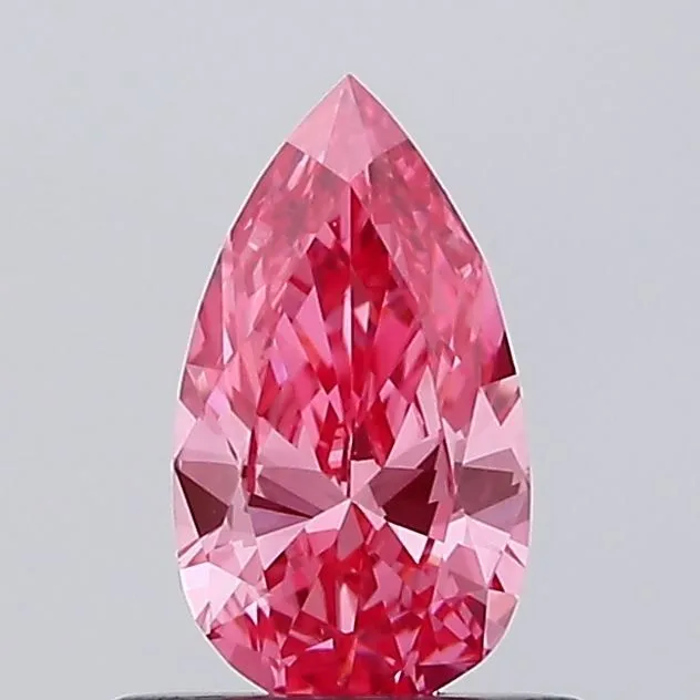 0.52ct PEAR Fancy Vivid Pink VVS2 Coloured Lab diamond
