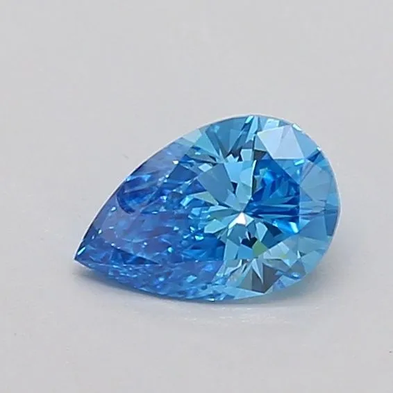 0.41ct PEAR Fancy Vivid Blue VS1 Coloured Lab diamond
