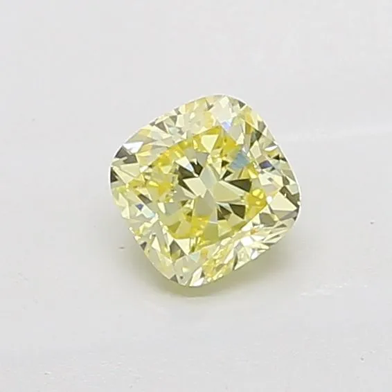 1.01ct CUSHION Fancy Yellow VS1 Coloured Lab diamond