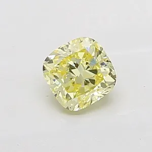 1.01ct CUSHION Fancy Yellow VS1 Coloured Lab diamond