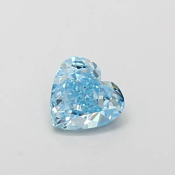 0.75ct HEART Fancy Vivid Blue VS2 Coloured Lab diamond