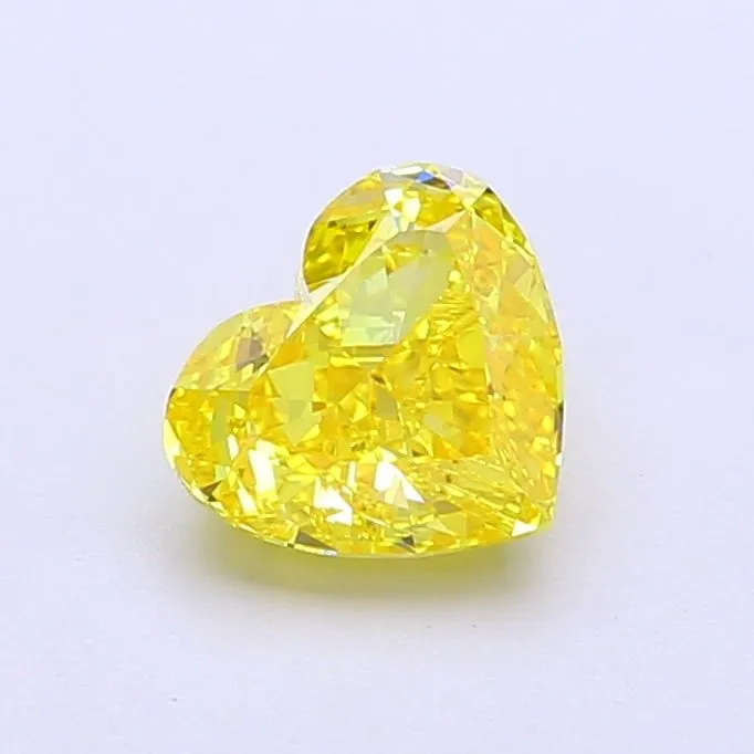 1.03ct HEART Fancy Vivid Yellow VS1 Coloured Lab diamond