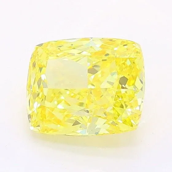 1.11ct CUSHION Fancy Vivid Yellow VVS2 Coloured Lab diamond