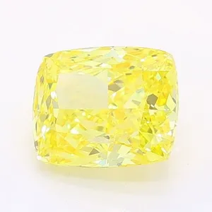 1.11ct CUSHION Fancy Vivid Yellow VVS2 Coloured Lab diamond