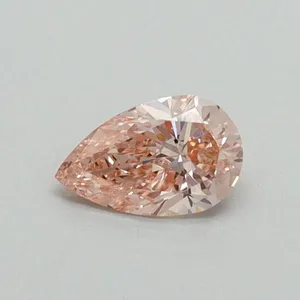0.31ct PEAR Fancy Vivid Pink VVS2 Coloured Lab diamond