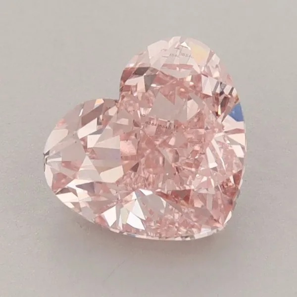 1.6ct HEART Fancy Intense Pink VS1 Coloured Lab diamond