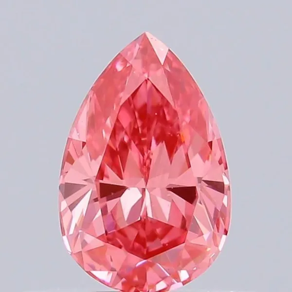 0.48ct PEAR Fancy Vivid Pink VS1 Coloured Lab diamond