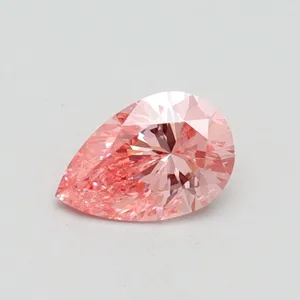 0.5ct PEAR Fancy Vivid Pink SI1 Coloured Lab diamond