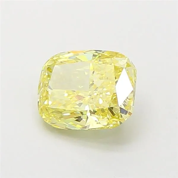 1.33ct CUSHION Fancy Intense Yellow VS2 Coloured Lab diamond