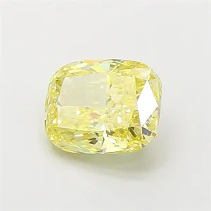 1.33ct CUSHION Fancy Intense Yellow VS2 Coloured Lab diamond