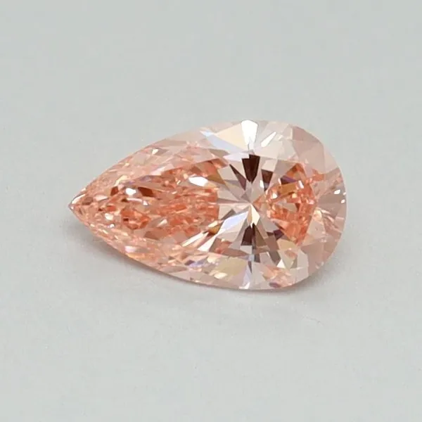 0.32ct PEAR Fancy Vivid Pink VVS2 Coloured Lab diamond