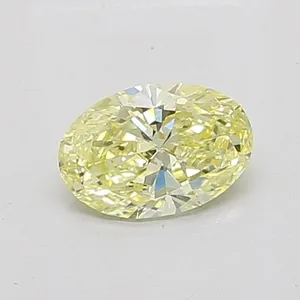 0.7ct OVAL Fancy Yellow VS1 Coloured Lab diamond
