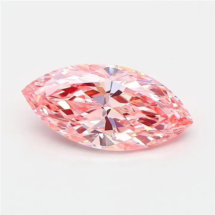 2.72ct MARQUISE Fancy Vivid Pink VVS2 Coloured Lab diamond