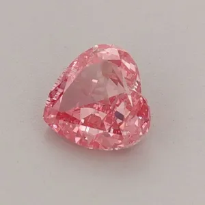 0.55ct HEART Fancy Vivid Pink VS2 Coloured Lab diamond