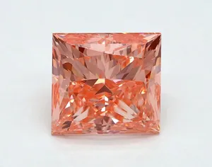3.03ct PRINCESS Fancy Vivid Pink SI2 Coloured Lab diamond
