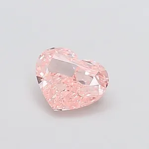 0.98ct HEART Fancy Intense Pink VS1 Coloured Lab diamond